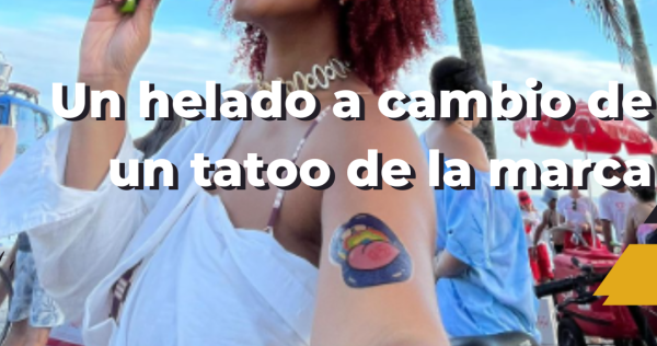 un helado a cambio de un tatoo de la marca