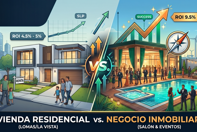 Real Estate vs. Business Assets: ¿Por qué un Salón de Eventos en San Luis Potosí supera a la Vivienda Premium?