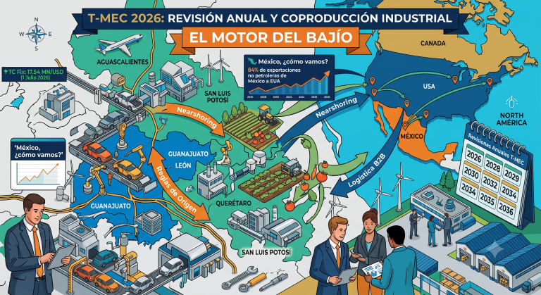 Lee más sobre el artículo T-MEC 2026: Impacto Comercial e Industrial en el Bajío
